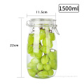 Clasp glass storage bottle The kitchen holds bottles Transparent sealed tank Modern simplicity Storage tank